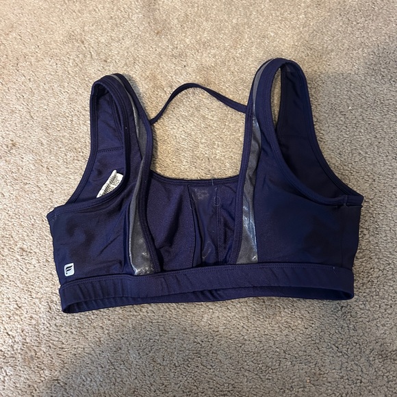 Women's Navy Blue Fabletics Sports Bra Size Medium - Picture 5 of 5